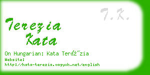 terezia kata business card